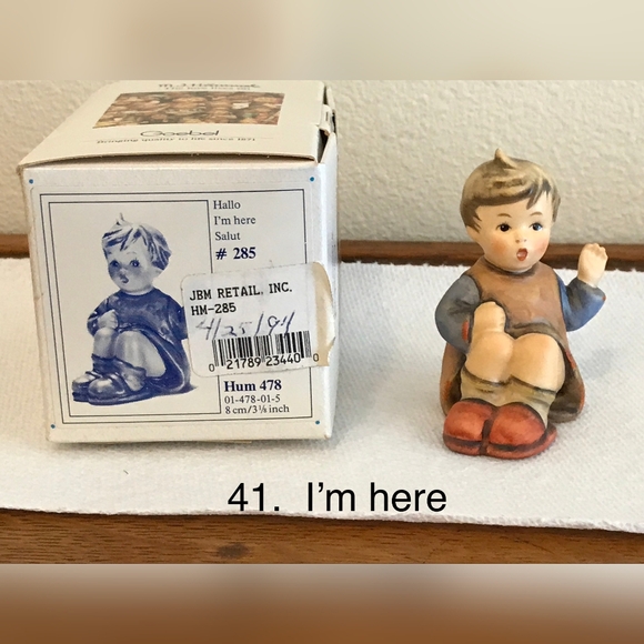 Hallo I'm here Salut vintage Goebel Hummel 478 1987 - Picture 1 of 17